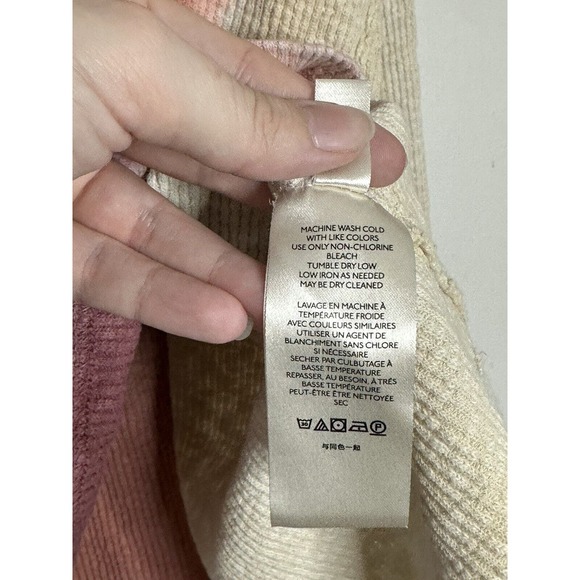 We The Free Top Oversized Tie-Dye Women's Ribbed Dolman Long Sleeve Sz M - Picture 5 of 7